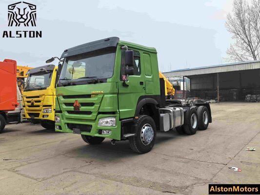 Utilizado HOWO 6x4 371HP camión tractor Nigeria   1000L tanque de combustible