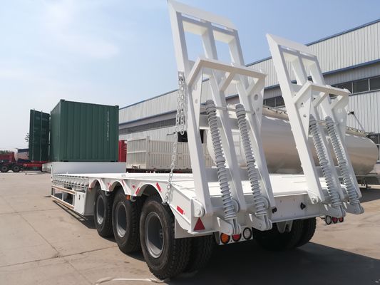 3 ejes remolques desmontables de cuello de ganso para el transporte de máquinas