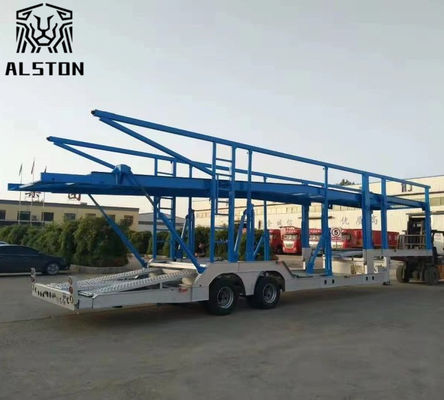 Diseño de dos ejes Vehículo hidráulico retráctil Semirremolque de transporte para la exportación
