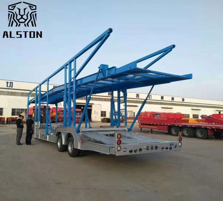 Diseño de dos ejes Vehículo hidráulico retráctil Semirremolque de transporte para la exportación
