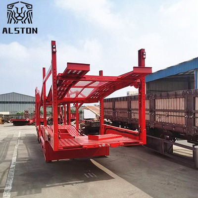 Remolque de 6 posiciones de alta calidad, transportador de automóviles de 2 ejes de 13,75 m