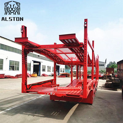 Remolque de 6 posiciones de alta calidad, transportador de automóviles de 2 ejes de 13,75 m