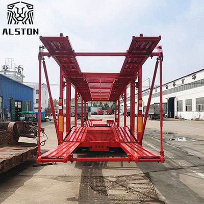 Remolque de dos ejes, remolque esqueleto de 8 posiciones con cubiertas superior e inferior