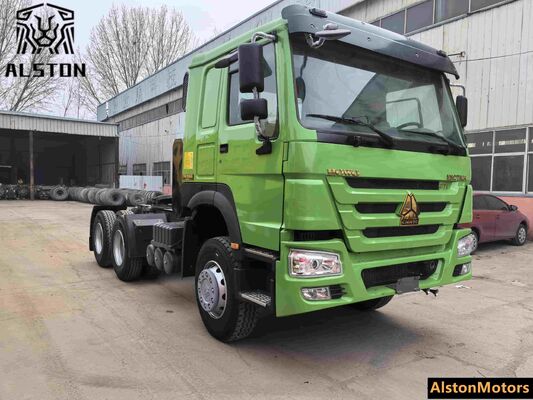 Utilizado HOWO 6x4 371HP camión tractor Nigeria   1000L tanque de combustible