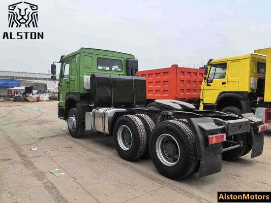 Utilizado HOWO 6x4 371HP camión tractor Nigeria   1000L tanque de combustible
