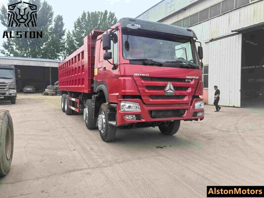Camión volquete HOWO 375HP 8x4 usado a la venta en Guinea