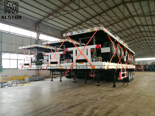 Semirremolque Plataforma Usado de 3 Ejes, Remolque de Contenedor Usado de 40 pies de 12,5 m
