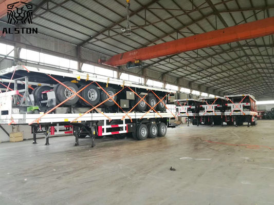 Semirremolque Plataforma Usado de 3 Ejes, Remolque de Contenedor Usado de 40 pies de 12,5 m