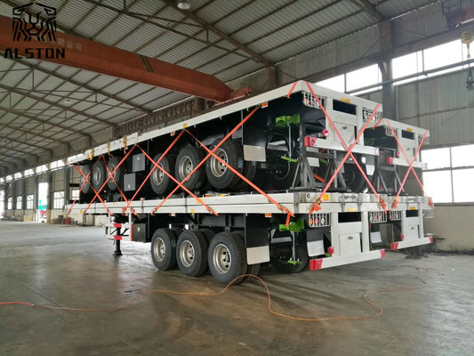 Semirremolque Plataforma Usado de 3 Ejes, Remolque de Contenedor Usado de 40 pies de 12,5 m