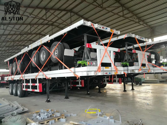 Semirremolque Plataforma Usado de 3 Ejes, Remolque de Contenedor Usado de 40 pies de 12,5 m