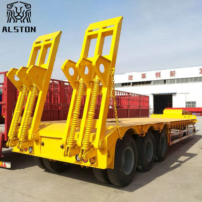 Transporte de excavadora, remolque de cama baja de 3 ejes, 50 toneladas, 60 toneladas