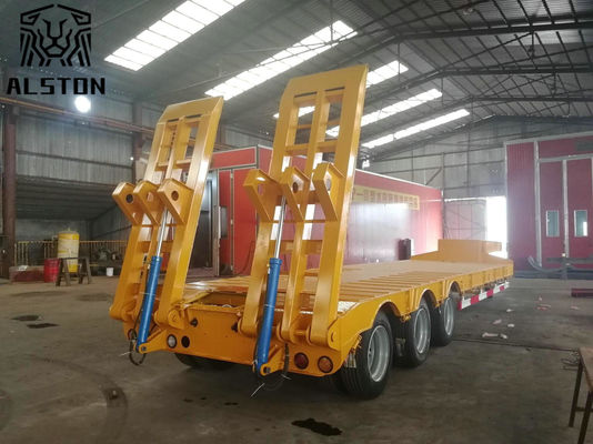 Transporte de excavadora, remolque de cama baja de 3 ejes, 50 toneladas, 60 toneladas
