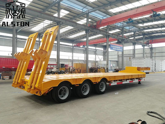 Transporte de excavadora, remolque de cama baja de 3 ejes, 50 toneladas, 60 toneladas