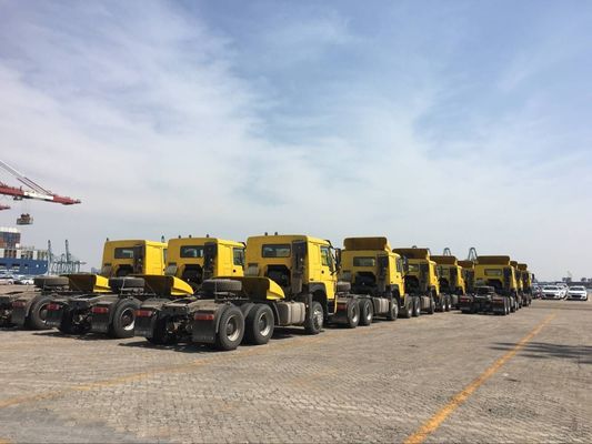 Nuevos asientos 6x4 camiones usados Howo Tractor, amarillo usados Howo Prime Mover