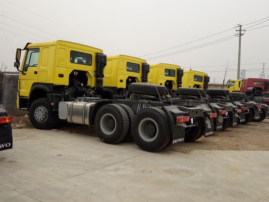 Nuevos asientos 6x4 camiones usados Howo Tractor, amarillo usados Howo Prime Mover