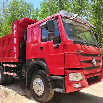 Rojo Euro 2 camiones usados Howo, HW76 Cabina camión de segunda mano