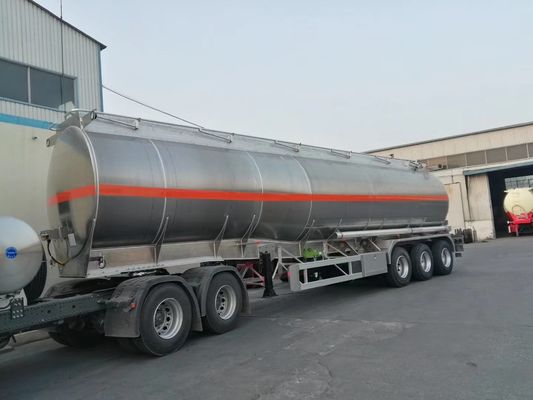 Remolque cisterna de diésel de acero inoxidable de 42000 litros y 3 ejes