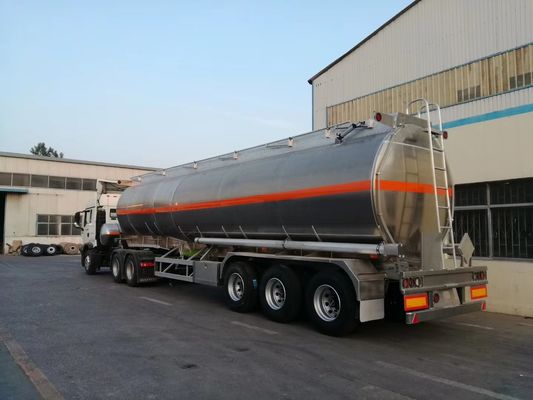 Remolque cisterna de diésel de acero inoxidable de 42000 litros y 3 ejes