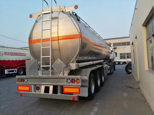 Remolque cisterna de diésel de acero inoxidable de 42000 litros y 3 ejes