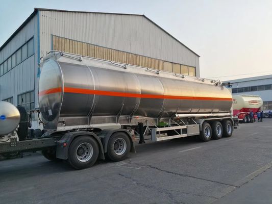 Remolque cisterna de diésel de acero inoxidable de 42000 litros y 3 ejes