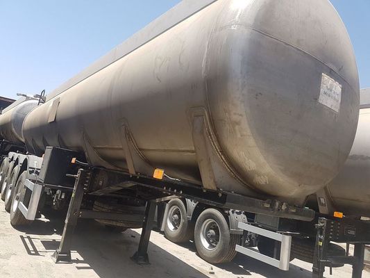 Cisterna de combustible de 42m3 Semirremolque, remolques de cisterna de acero inoxidable de 3 ejes