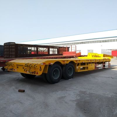 45 toneladas 2 ejes pesado de carga baja cama remolque Suspensión mecánica