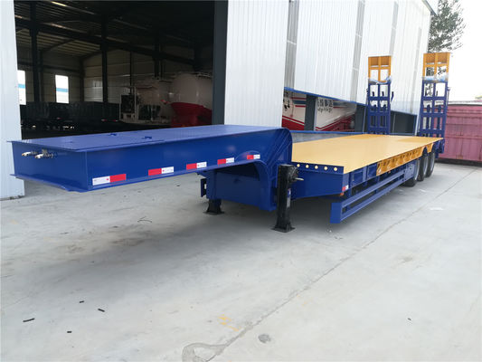 Transporte de maquinaria pesada semirremolque de cama baja