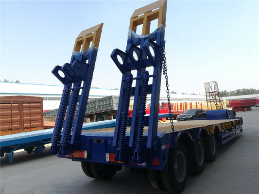 Transporte de maquinaria pesada semirremolque de cama baja