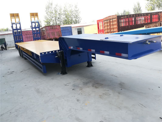 Transporte de maquinaria pesada semirremolque de cama baja