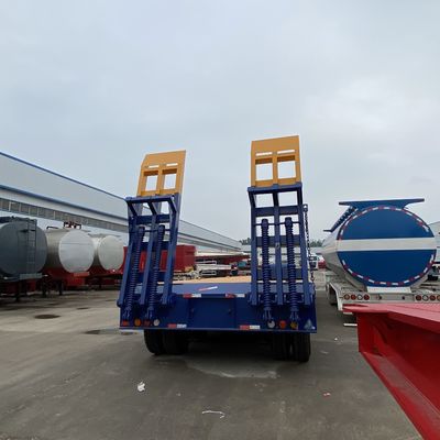 Transporte de maquinaria pesada semirremolque de cama baja