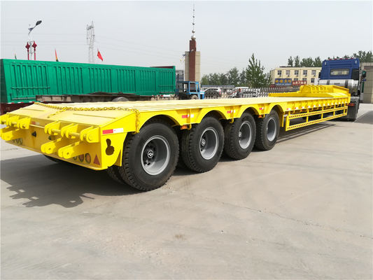 60T 100T 4 de eje de cuello de ganso Lowboy remolque