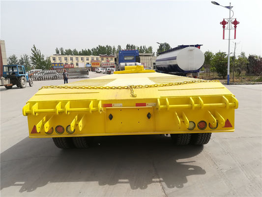 60T 100T 4 de eje de cuello de ganso Lowboy remolque