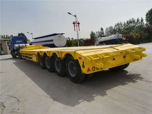 60T 100T 4 de eje de cuello de ganso Lowboy remolque