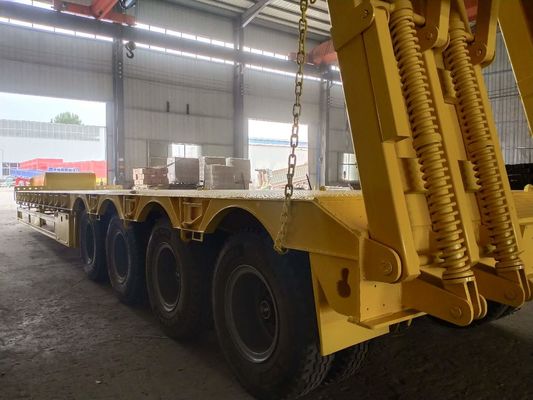 2 3 4 Eje de remolque hidráulico de lecho bajo para el transporte de excavadoras
