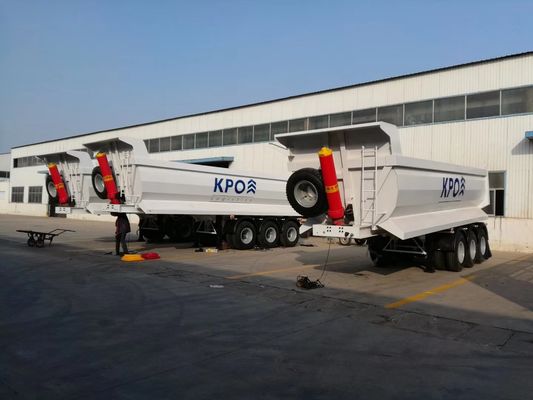 Peso ligero y muerto remolques traseros de descarga de 3 ejes de 60 toneladas