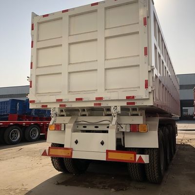 Remolques Volquete Traseros 60T 80T, Remolque Volquete Trasero de 4 Ejes 35m3 40m3