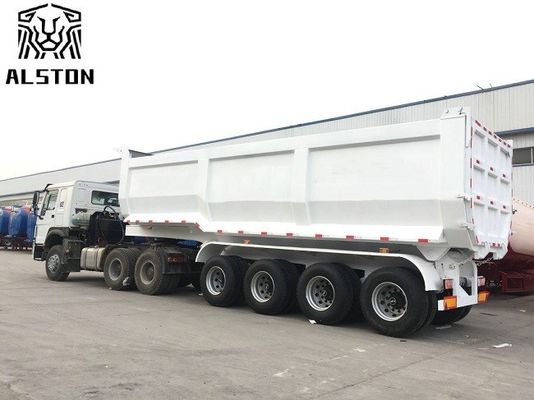 Cilindro hidráulico 50T 4 ejes remolques volquete tipo U