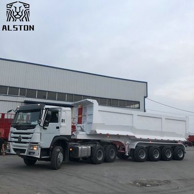 Cilindro hidráulico 50T 4 ejes remolques volquete tipo U