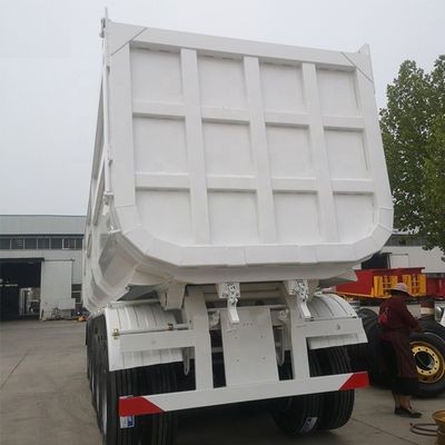 Semi remolque de carga pesada de 5 ejes trasero para la construcción de carreteras