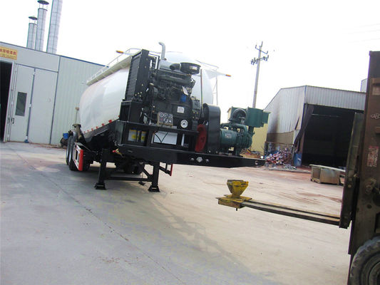 Remolque de cemento a granel de aleación de aluminio, remolque de tanque de cemento a granel de 60 toneladas